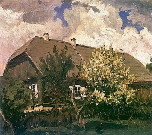 Ferdynand Ruszczyc Manor house in Bohdanow oil painting image